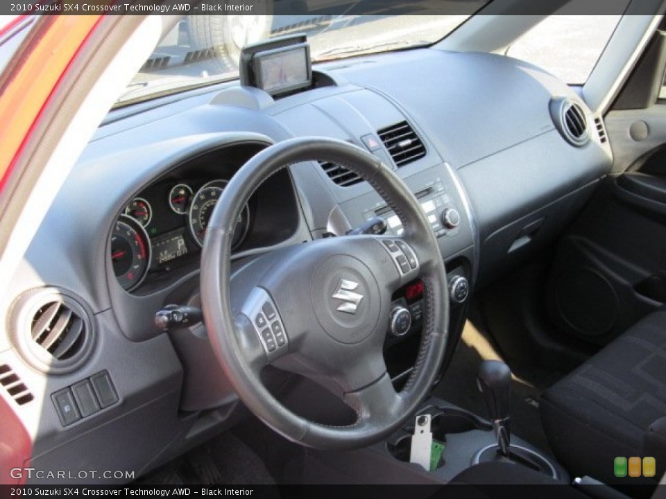 Black Interior Dashboard for the 2010 Suzuki SX4 Crossover Technology AWD #71786091