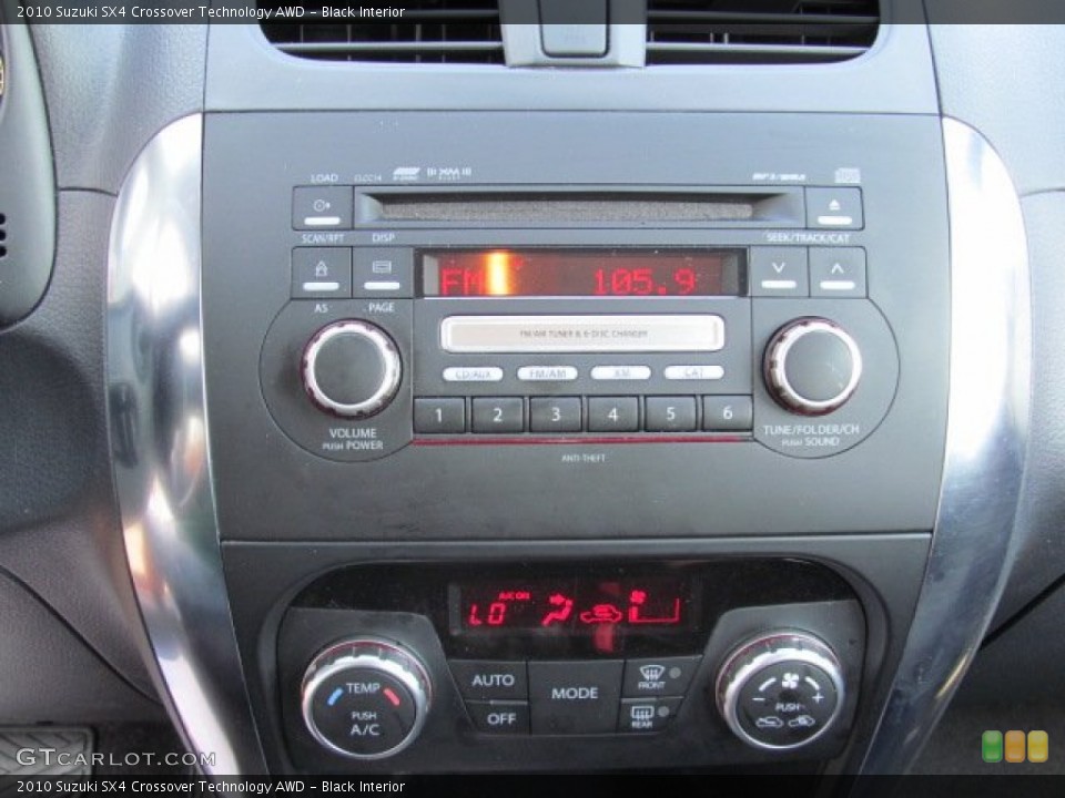 Black Interior Controls for the 2010 Suzuki SX4 Crossover Technology AWD #71786127
