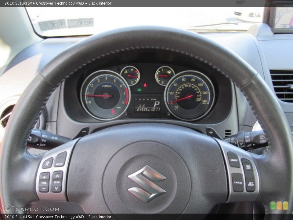 Black Interior Steering Wheel for the 2010 Suzuki SX4 Crossover Technology AWD #71786143