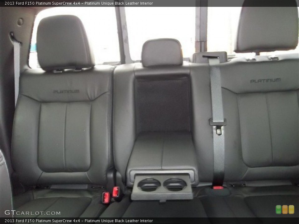 Platinum Unique Black Leather Interior Rear Seat for the 2013 Ford F150 Platinum SuperCrew 4x4 #71786175
