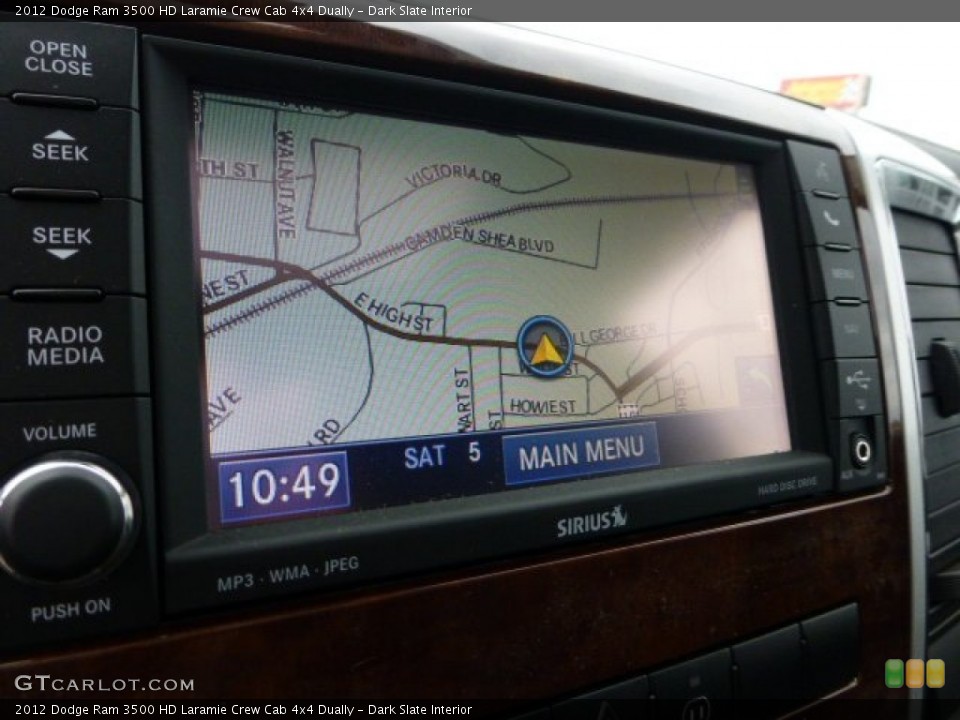 Dark Slate Interior Navigation for the 2012 Dodge Ram 3500 HD Laramie Crew Cab 4x4 Dually #71788629