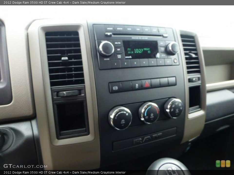 Dark Slate/Medium Graystone Interior Controls for the 2012 Dodge Ram 3500 HD ST Crew Cab 4x4 #71789664
