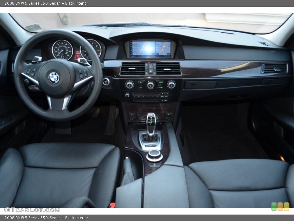 Black Interior Dashboard for the 2008 BMW 5 Series 550i Sedan #71795074