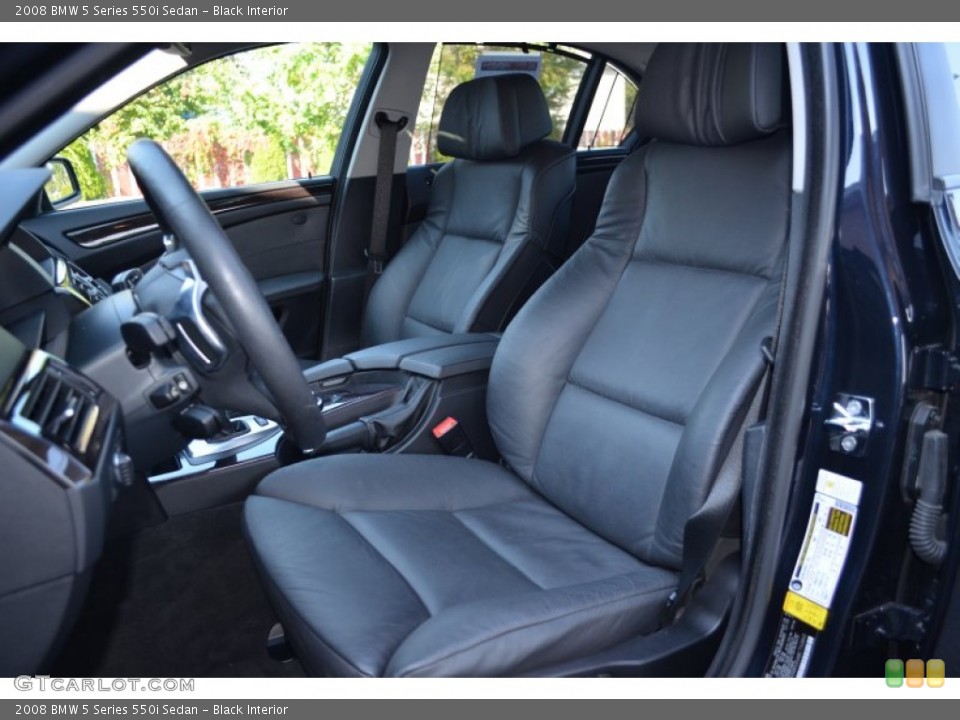 Black Interior Front Seat for the 2008 BMW 5 Series 550i Sedan #71795083