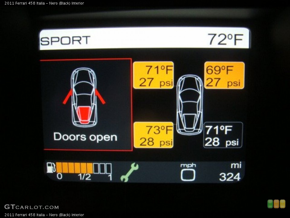 Nero (Black) Interior Gauges for the 2011 Ferrari 458 Italia #71795858
