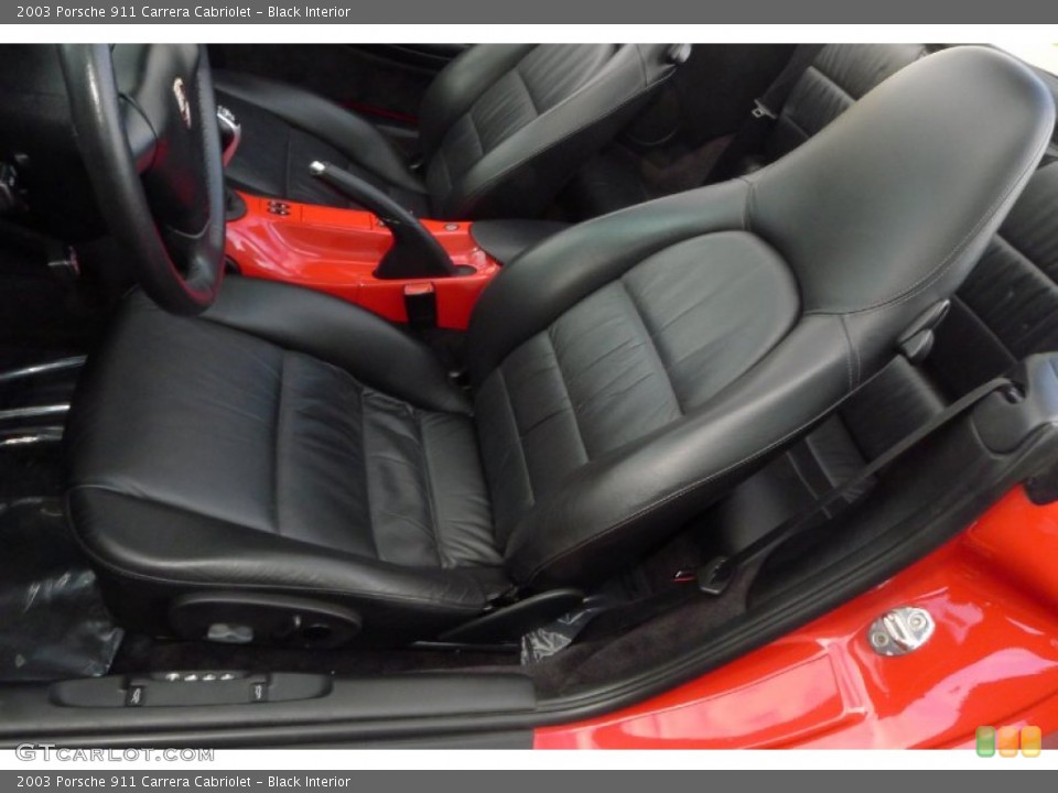 Black Interior Front Seat for the 2003 Porsche 911 Carrera Cabriolet #71796671