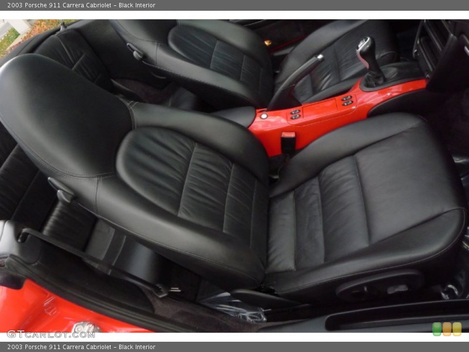 Black Interior Front Seat for the 2003 Porsche 911 Carrera Cabriolet #71796686