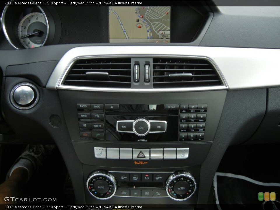 Black/Red Stitch w/DINAMICA Inserts Interior Controls for the 2013 Mercedes-Benz C 250 Sport #71798106
