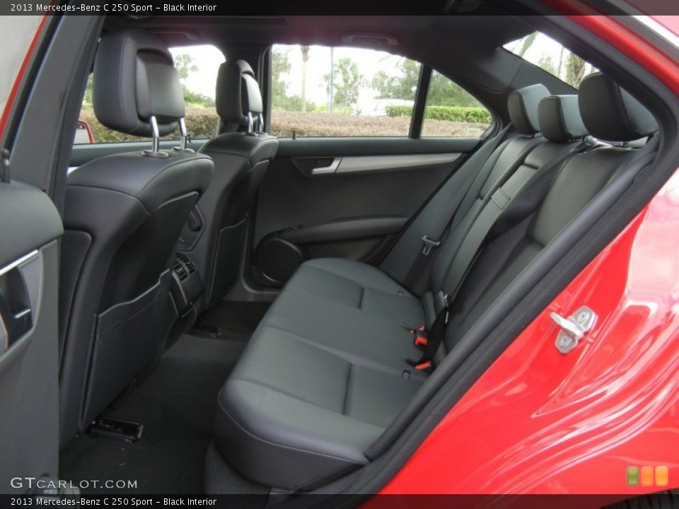 Black Interior Rear Seat for the 2013 Mercedes-Benz C 250 Sport #71798195