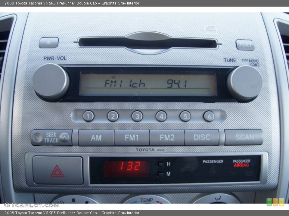 Graphite Gray Interior Audio System for the 2008 Toyota Tacoma V6 SR5 PreRunner Double Cab #71798739