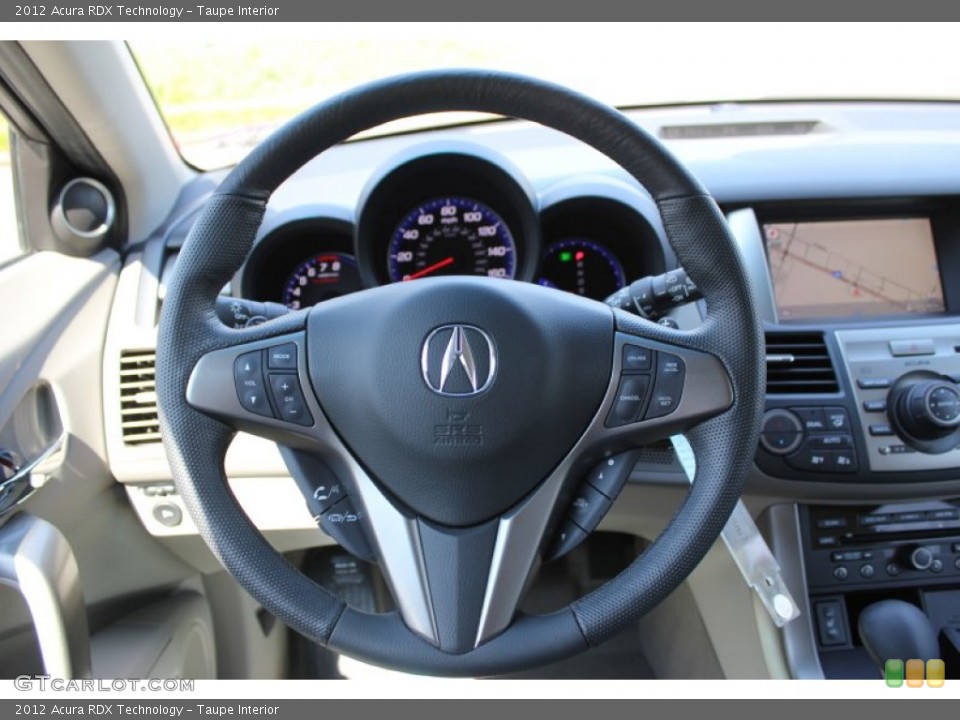 Taupe Interior Steering Wheel for the 2012 Acura RDX Technology #71803422