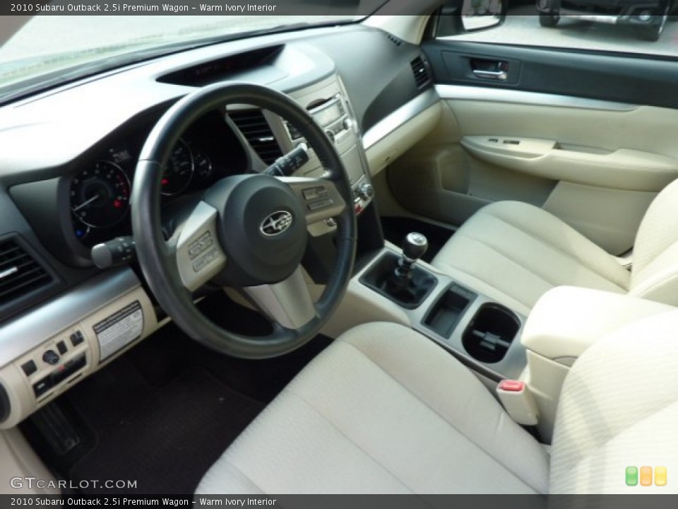 Warm Ivory Interior Prime Interior for the 2010 Subaru Outback 2.5i Premium Wagon #71805531