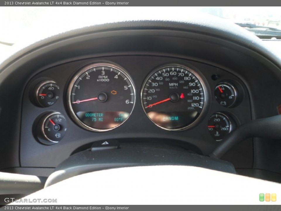 Ebony Interior Gauges for the 2013 Chevrolet Avalanche LT 4x4 Black Diamond Edition #71807724