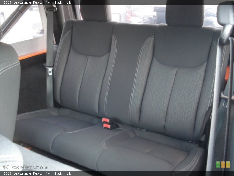 Black Interior Rear Seat for the 2013 Jeep Wrangler Rubicon 4x4 #71812143