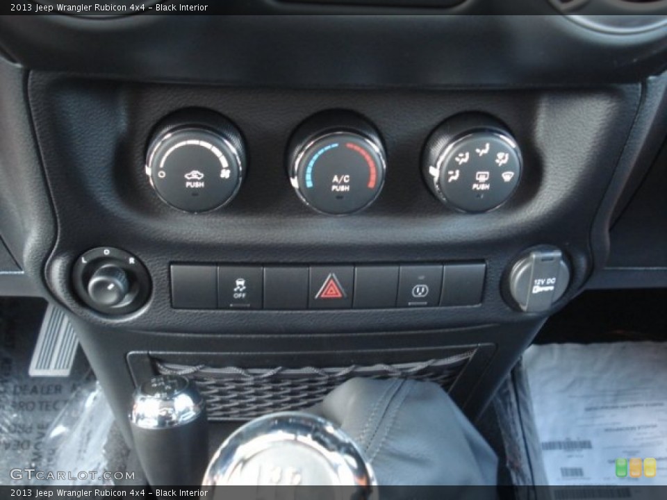 Black Interior Controls for the 2013 Jeep Wrangler Rubicon 4x4 #71812158