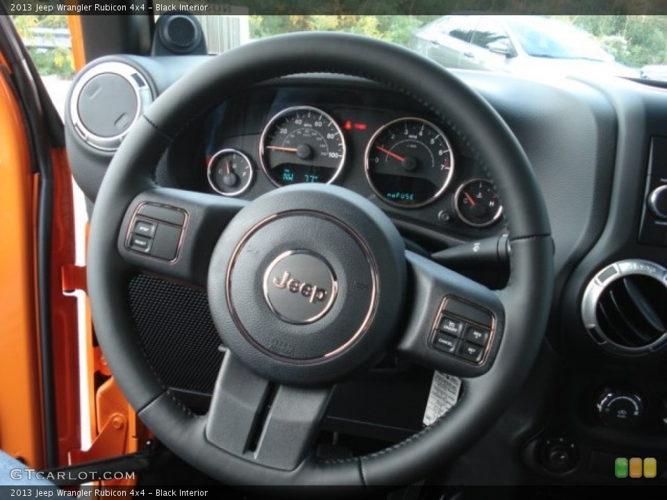 Black Interior Steering Wheel for the 2013 Jeep Wrangler Rubicon 4x4 #71812176