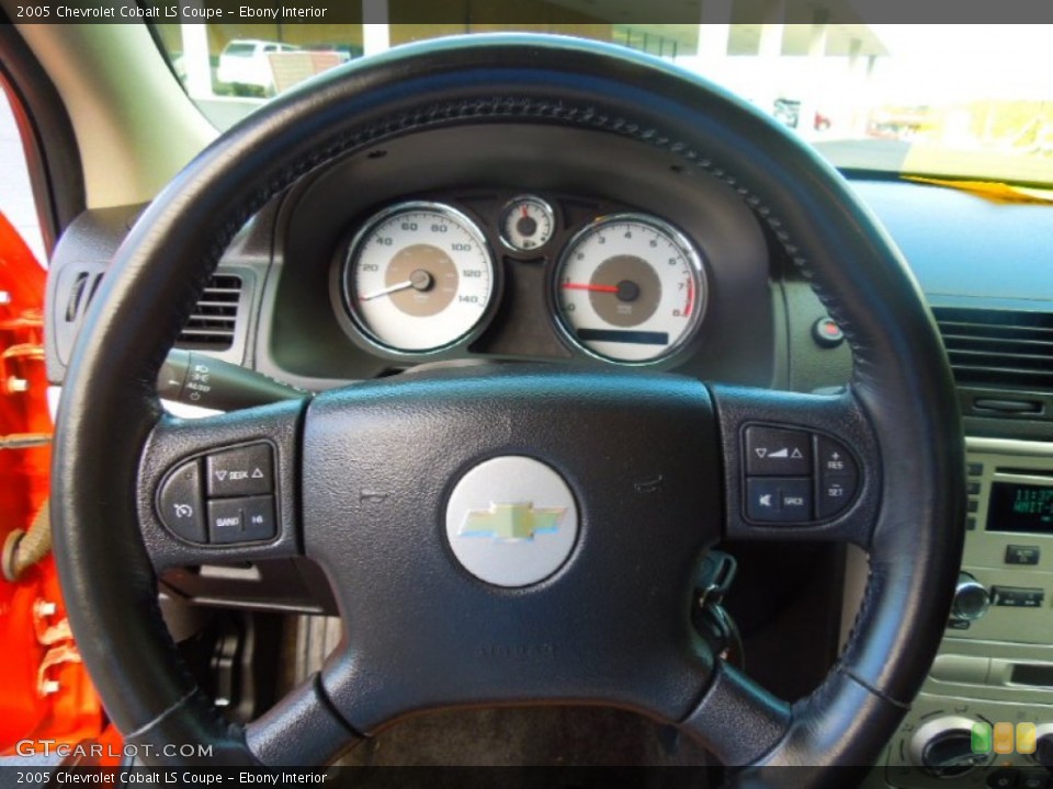 Ebony Interior Steering Wheel for the 2005 Chevrolet Cobalt LS Coupe #71812860