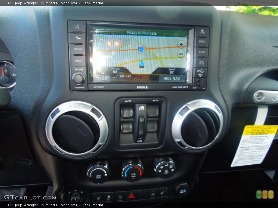 Black Interior Navigation for the 2013 Jeep Wrangler Unlimited Rubicon 4x4 #71813478