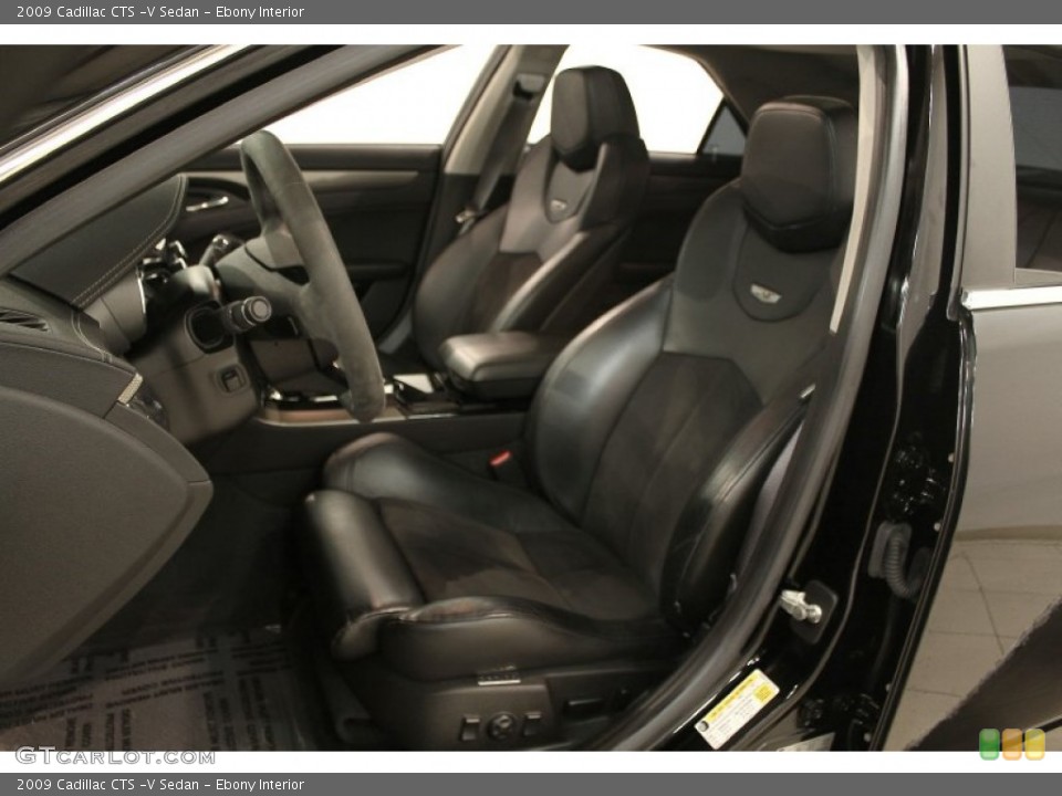 Ebony Interior Front Seat for the 2009 Cadillac CTS -V Sedan #71814486