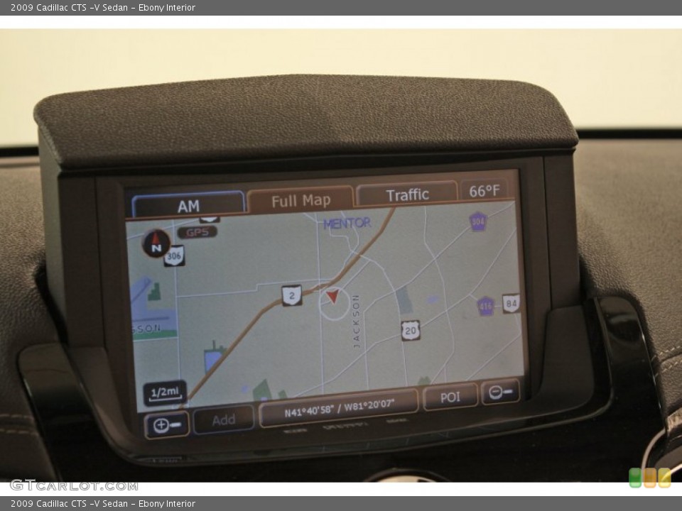 Ebony Interior Navigation for the 2009 Cadillac CTS -V Sedan #71814516