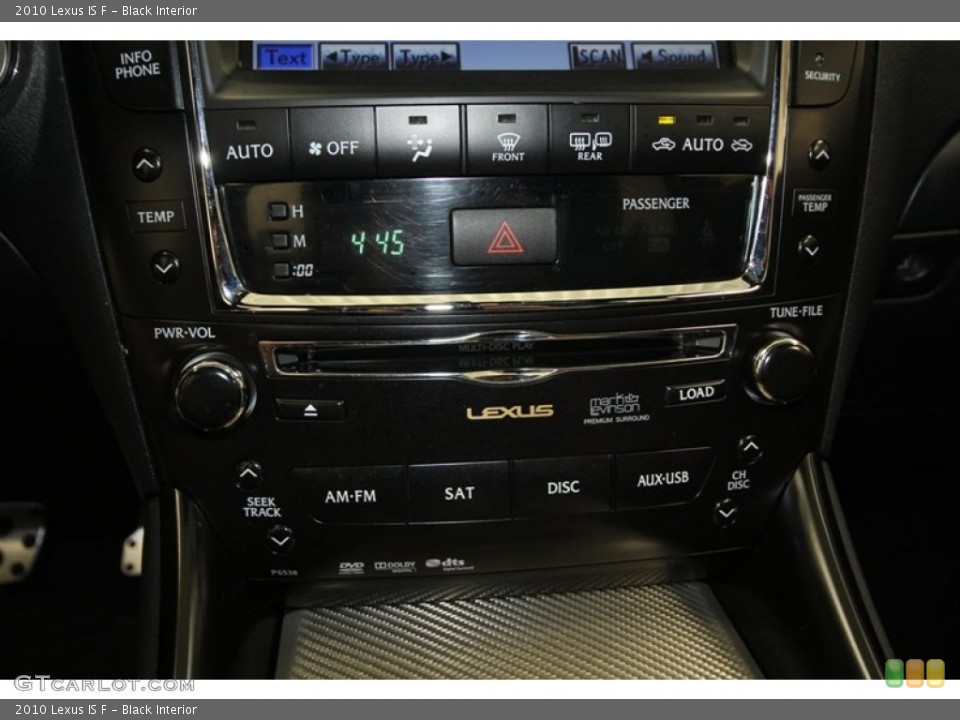 Black Interior Controls for the 2010 Lexus IS F #71816673