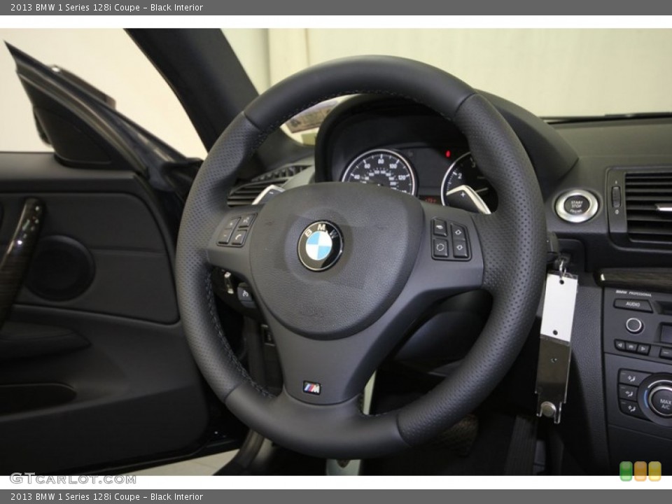 Black Interior Steering Wheel for the 2013 BMW 1 Series 128i Coupe #71817156