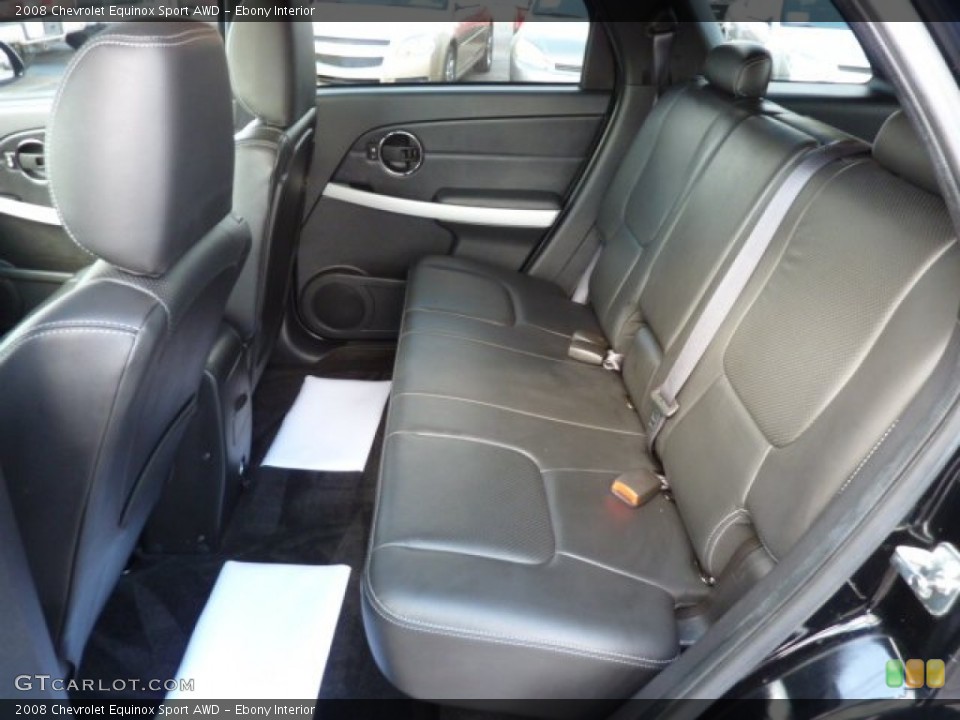 Ebony Interior Rear Seat for the 2008 Chevrolet Equinox Sport AWD #71820101