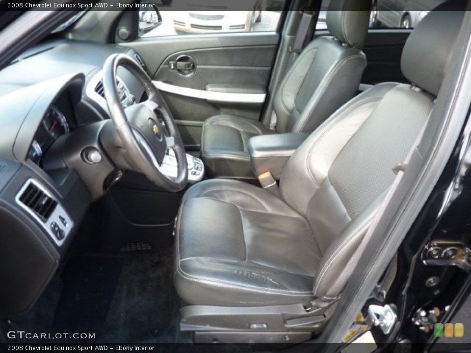 Ebony Interior Front Seat for the 2008 Chevrolet Equinox Sport AWD #71820116