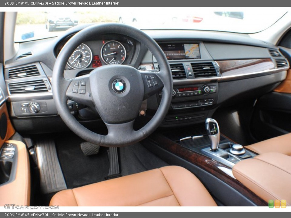 Saddle Brown Nevada Leather Interior Dashboard for the 2009 BMW X5 xDrive30i #71822462