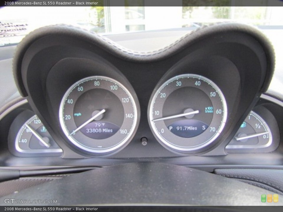 Black Interior Gauges for the 2008 Mercedes-Benz SL 550 Roadster #71825927