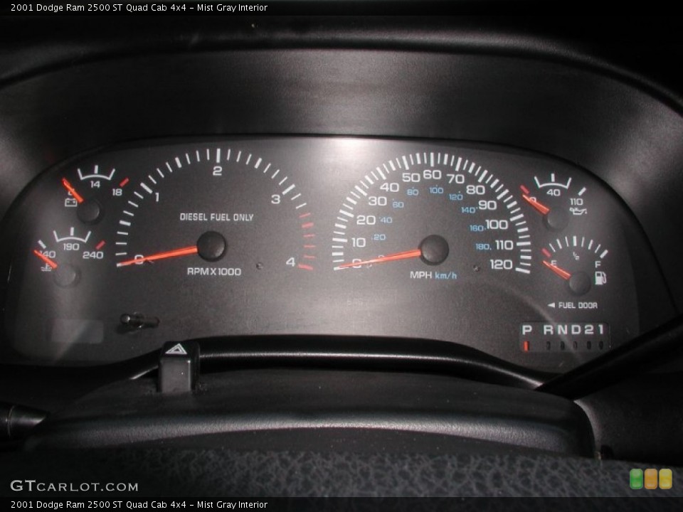 Mist Gray Interior Gauges for the 2001 Dodge Ram 2500 ST Quad Cab 4x4 #71826746