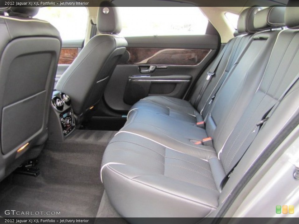 Jet/Ivory Interior Rear Seat for the 2012 Jaguar XJ XJL Portfolio #71828679