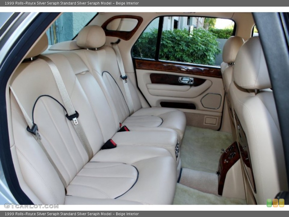 Beige Interior Rear Seat for the 1999 Rolls-Royce Silver Seraph  #71829368