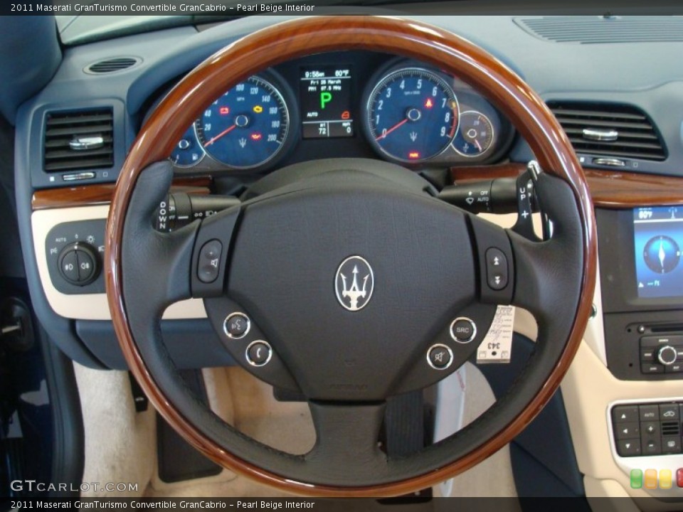Pearl Beige Interior Steering Wheel for the 2011 Maserati GranTurismo Convertible GranCabrio #71831852