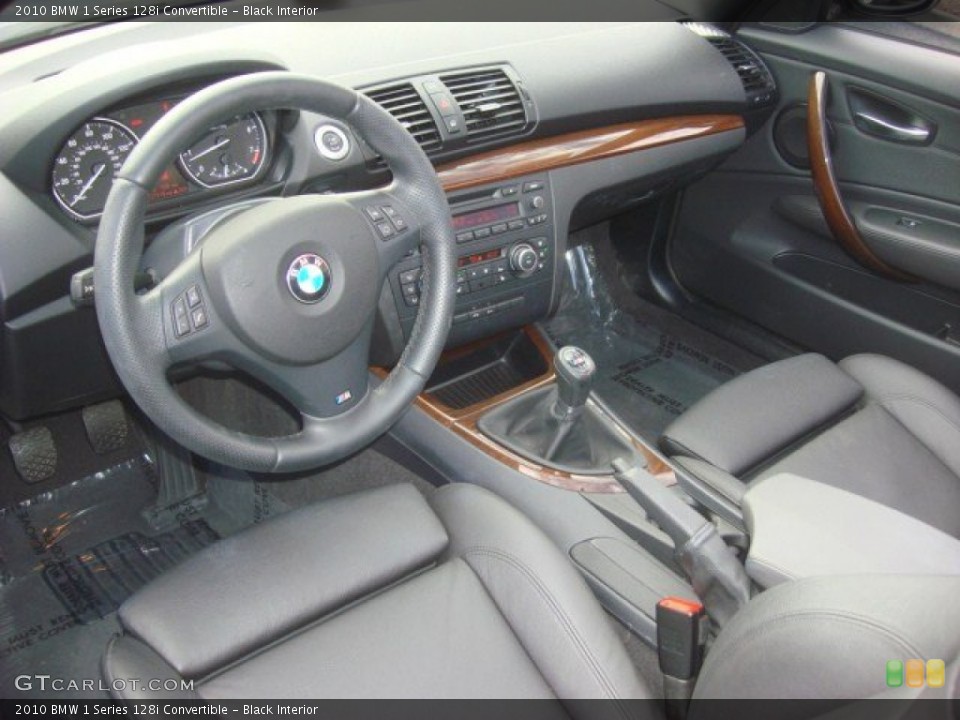 Black Interior Prime Interior for the 2010 BMW 1 Series 128i Convertible #71833235