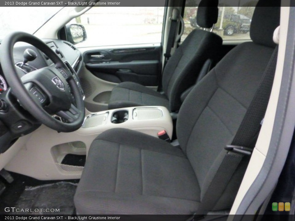 Black/Light Graystone Interior Front Seat for the 2013 Dodge Grand Caravan SXT #71835167