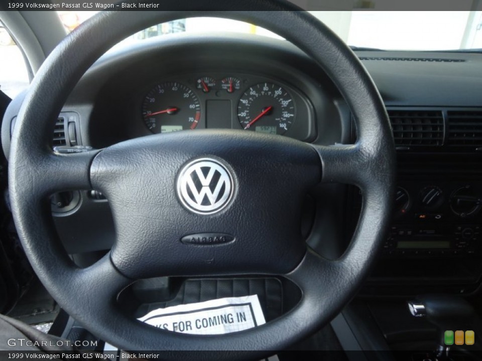 Black Interior Steering Wheel for the 1999 Volkswagen Passat GLS Wagon #71835194