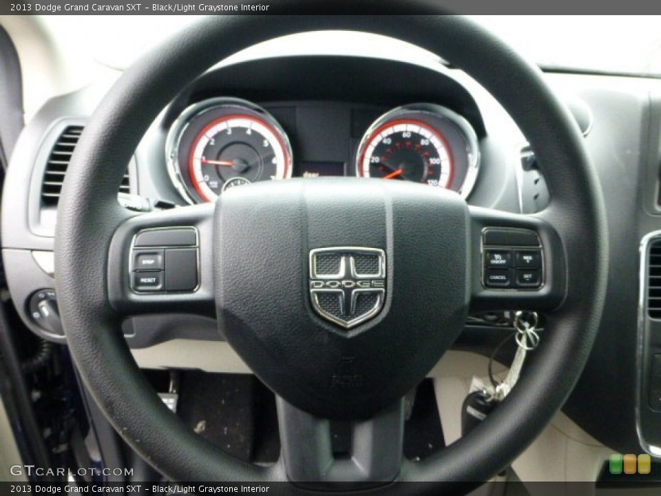 Black/Light Graystone Interior Steering Wheel for the 2013 Dodge Grand Caravan SXT #71835323
