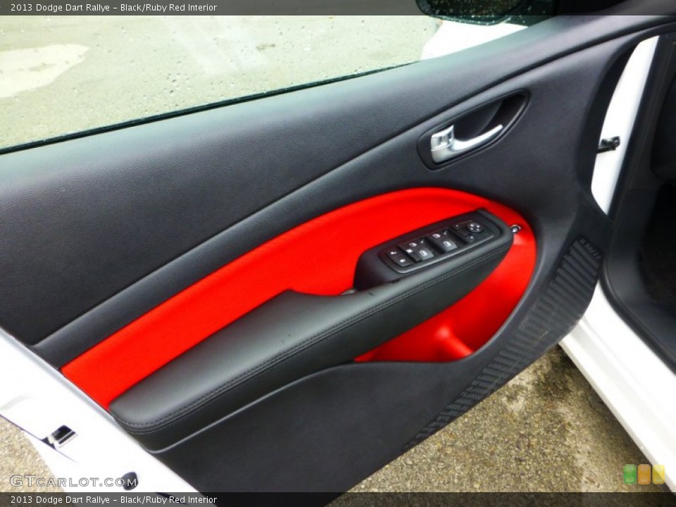 Black/Ruby Red Interior Door Panel for the 2013 Dodge Dart Rallye #71835713