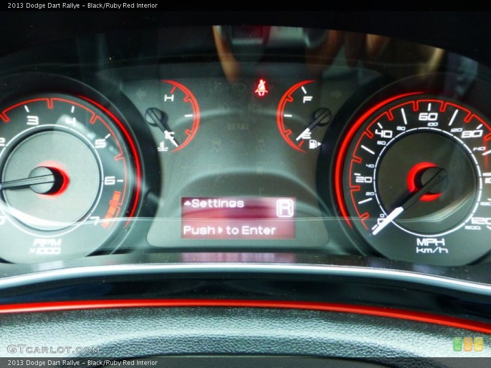 Black/Ruby Red Interior Gauges for the 2013 Dodge Dart Rallye #71835833