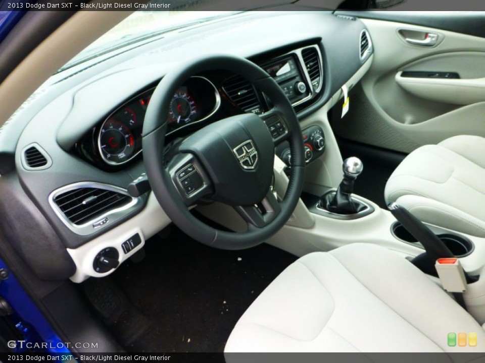 Black/Light Diesel Gray Interior Prime Interior for the 2013 Dodge Dart SXT #71836709