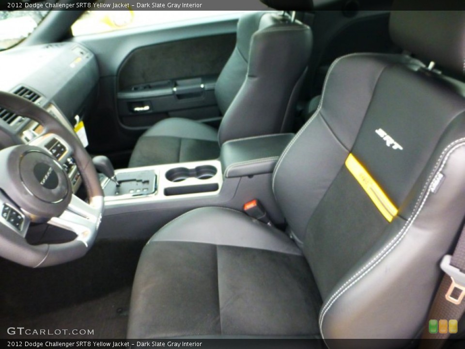 Dark Slate Gray Interior Front Seat for the 2012 Dodge Challenger SRT8 Yellow Jacket #71838755