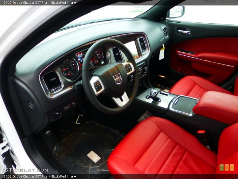 Black/Red Interior Prime Interior for the 2012 Dodge Charger SXT Plus #71839721