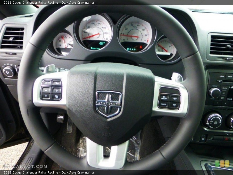 Dark Slate Gray Interior Steering Wheel for the 2012 Dodge Challenger Rallye Redline #71840117