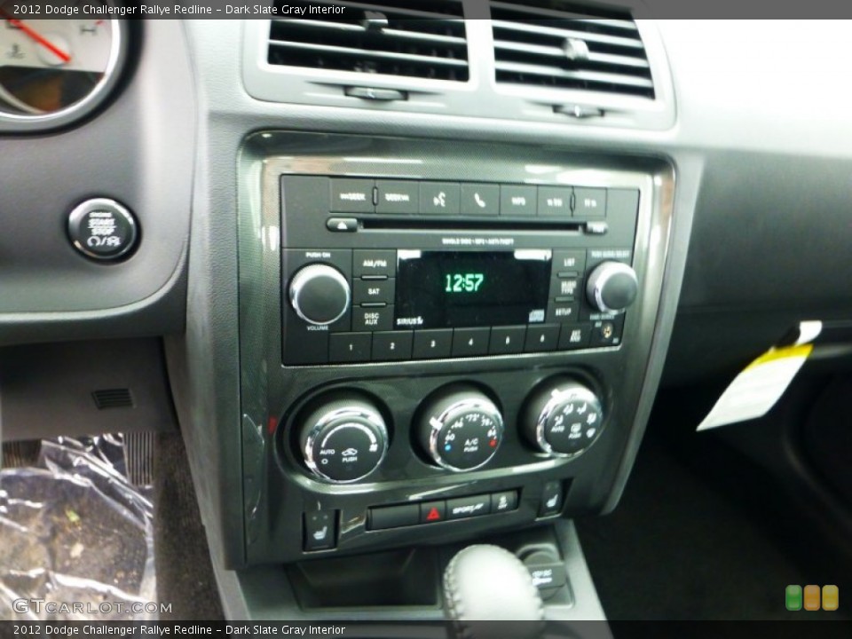 Dark Slate Gray Interior Controls for the 2012 Dodge Challenger Rallye Redline #71840138
