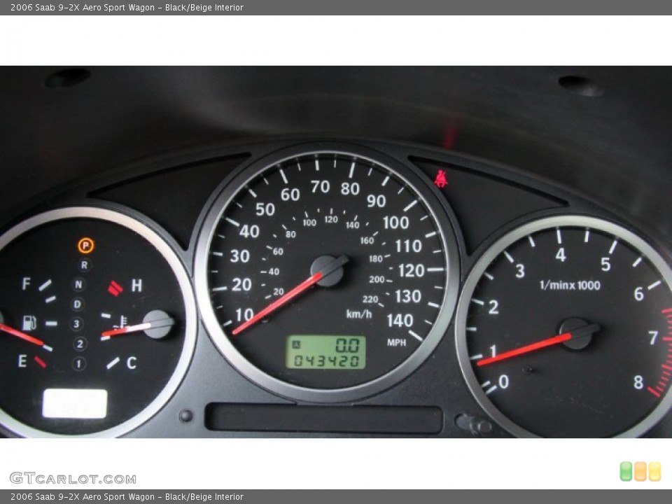 Black/Beige Interior Gauges for the 2006 Saab 9-2X Aero Sport Wagon #71843623