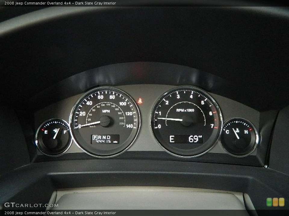 Dark Slate Gray Interior Gauges for the 2008 Jeep Commander Overland 4x4 #71845301