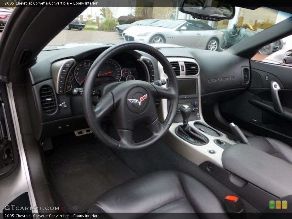 Ebony Interior Prime Interior for the 2005 Chevrolet Corvette Convertible #71847752