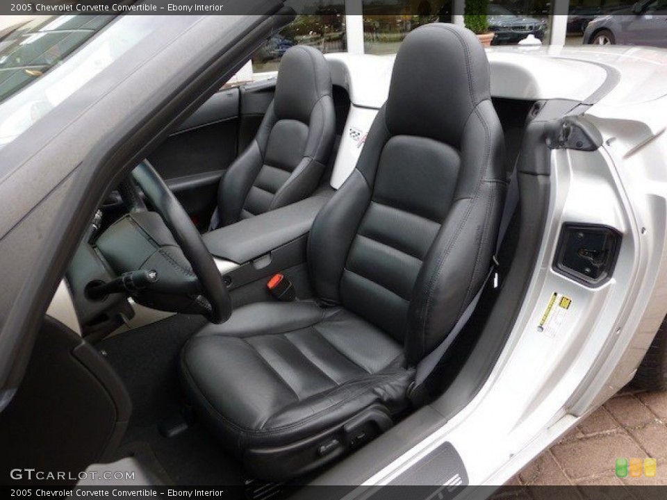 Ebony Interior Front Seat for the 2005 Chevrolet Corvette Convertible #71847787