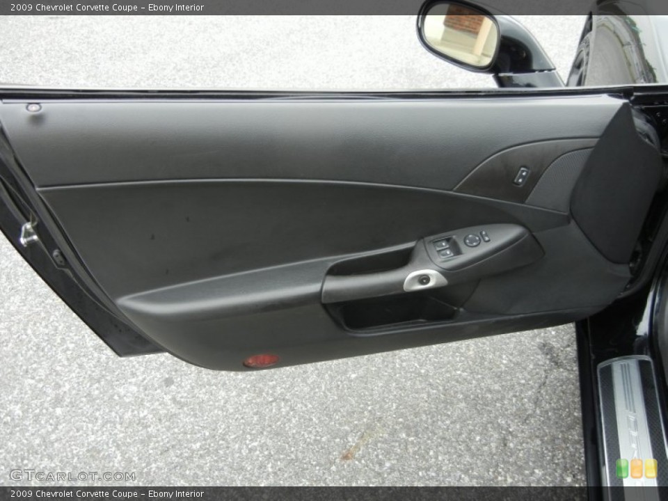 Ebony Interior Door Panel for the 2009 Chevrolet Corvette Coupe #71848348